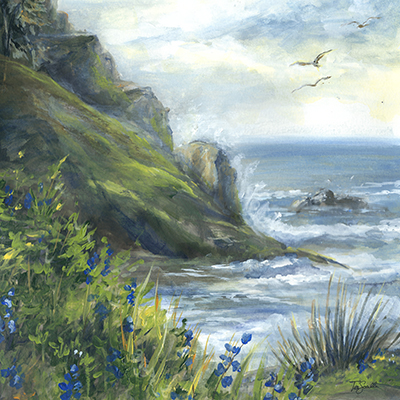 Blue Bell Ocean landscape <br/> Tre Sorelle Studios
