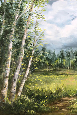 Colorado Meadow panel I <br/> Tre Sorelle Studios