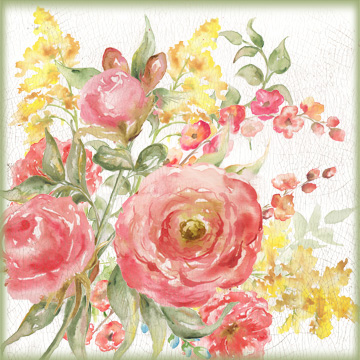 Romantic Watercolor Floral Bouquet <br/> Tre Sorelle Studios