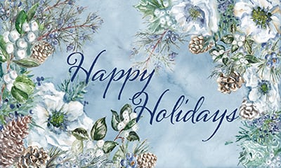 Frosted Winter Woodland landscape II-Happy Holidays<br/>Tre Sorelle Studios
