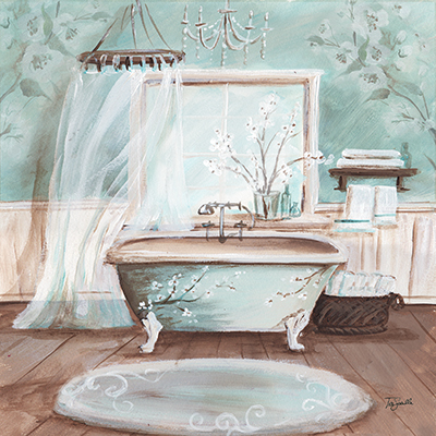 Aqua Blossom Bath II<br/>Tre Sorelle Studios