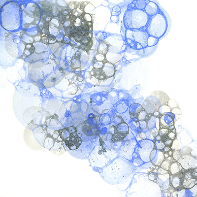 Bubble Square blue & grey II<br/>Kelsey Wilson