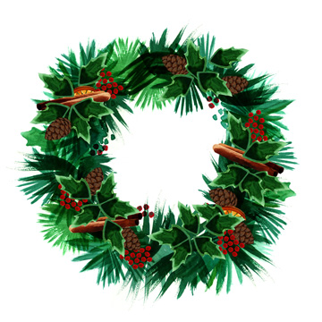Christmas Hinterland V-Wreath <br/> Northern Lights