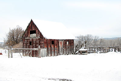 Winter Barn Landscape <br/> Lu Anne Tyrrell