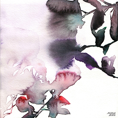 Watercolor Floral Pink Purple Trio I <br/> Andrea Bijou