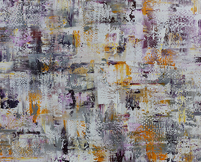 Gold Purple Grey Abstract <br/> Marcy Chapman