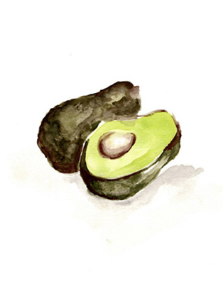 Veggie Sketch plain II-Avocado <br/> Marcy Chapman