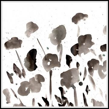 Simple Black Poppies I<br/>Marcy Chapman
