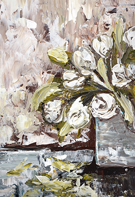 Drooping White Tulips <br/> Marcy Chapman