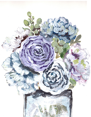 Spring Bouquet in Blue <br/> Marcy Chapman