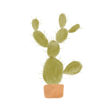 Watercolor Cactus I <br/> Bannarot