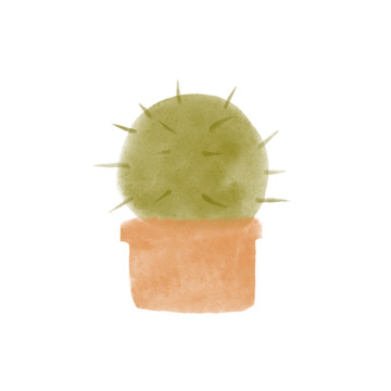 Watercolor Cactus III<br/>Bannarot