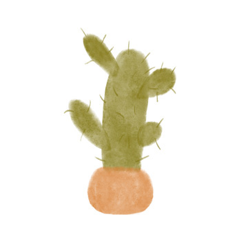 Watercolor Cactus IV <br/> Bannarot