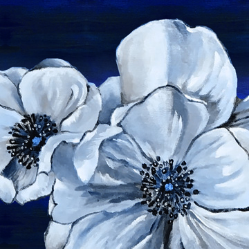 Blue & White Floral I <br/> Lee C