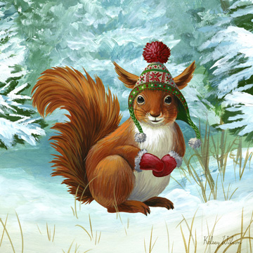 Winterscape IV-Squirrel <br/> Kelsey Wilson