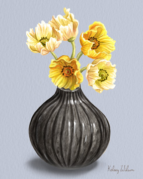 Poppies in Vase I <br/> Kelsey Wilson