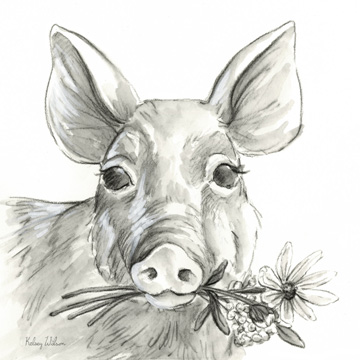 Watercolor Pencil Farm I-Pig<br/>Kelsey Wilson