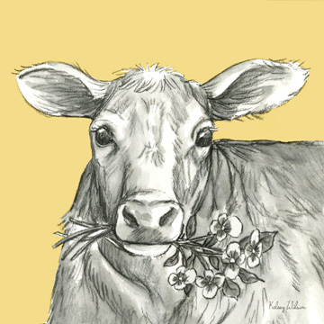 Watercolor Pencil Farm color VIII-Cow 2 <br/> Kelsey Wilson