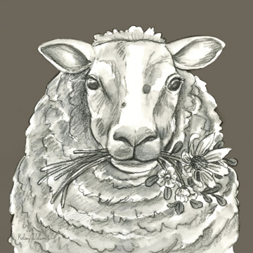 Watercolor Pencil Farm color IX-Sheep<br/>Kelsey Wilson