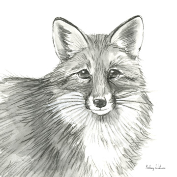 Watercolor Pencil Forest III-Fox<br/>Kelsey Wilson