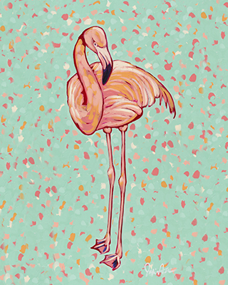 Flamingo portrait I <br/> Jodi Augustine