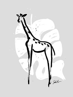 Inked Safari Leaves IV-Giraffe 2<br/>Jodi Augustine