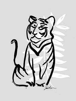 Inked Safari Leaves V-Tiger <br/> Jodi Augustine