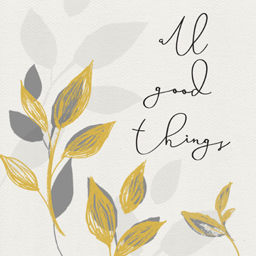 Botanical Inspiration yellow gray I-Good Things <br/> HM Design