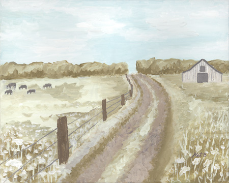 Barn Road Fence <br/> Kathleen Bryan