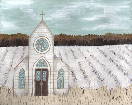 Farm Sketch Church landscape <br/> Kathleen Bryan
