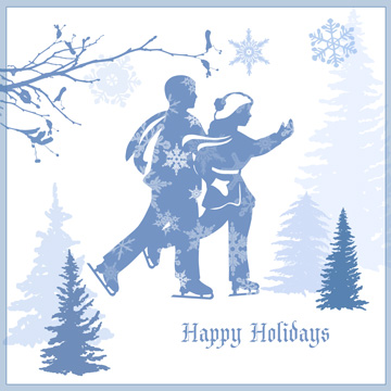 Happy Holiday Skaters <br/> Sharyn Sowell