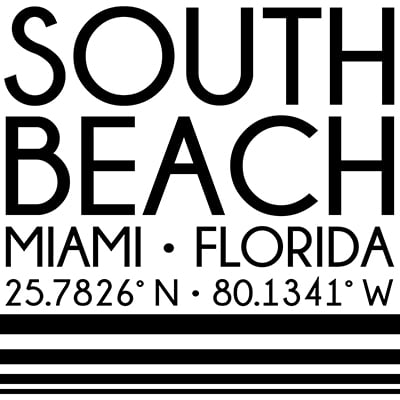 In Black & White Travel V-Florida <br/> JC Designs